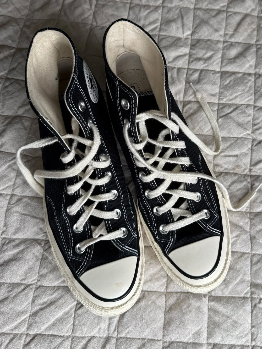 Converse Black & White High-Top Canvas Sneakers